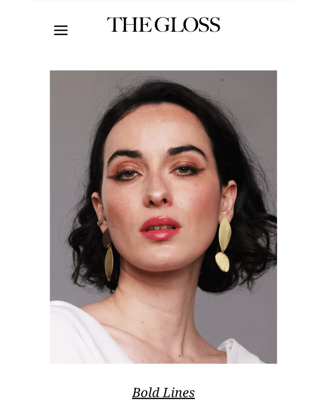 Fluidity earrings and Composition ear cuff featured in the Gloss 27th March 2026! - Bold Lines Jewellery