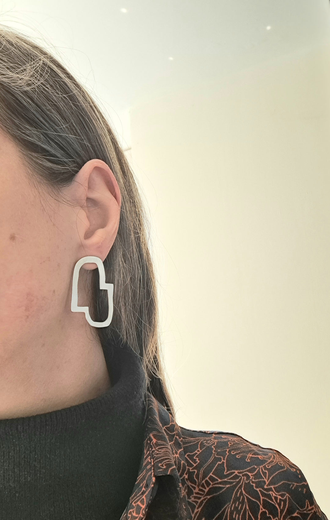 Connection II earrings - Abstract sterling silver earrings