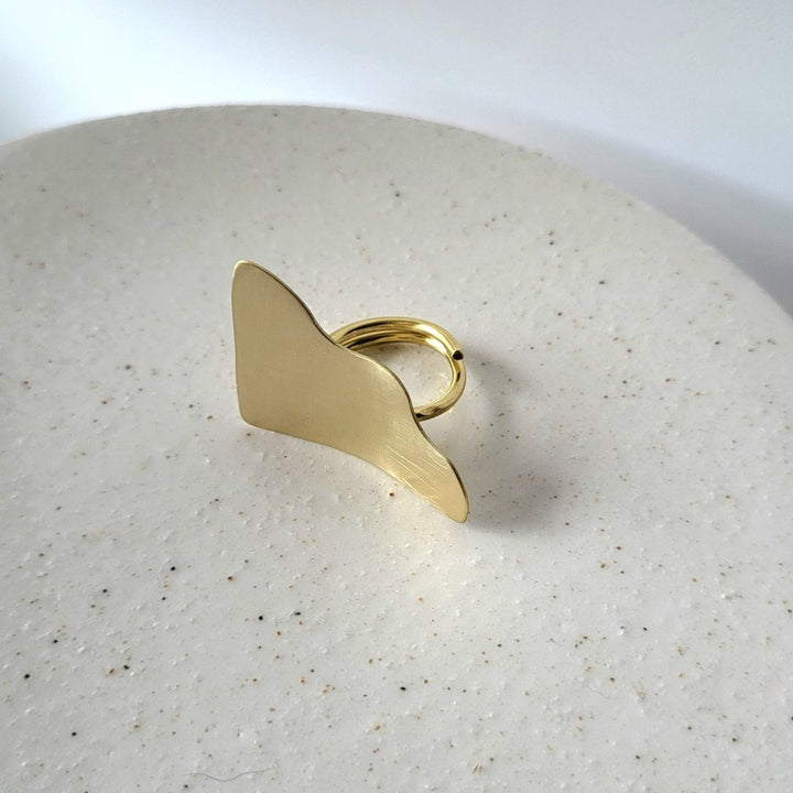 Dream ring - statement brass ring - Bold Lines Jewellery