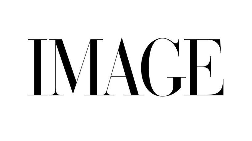 Image magazine black and white typography logo