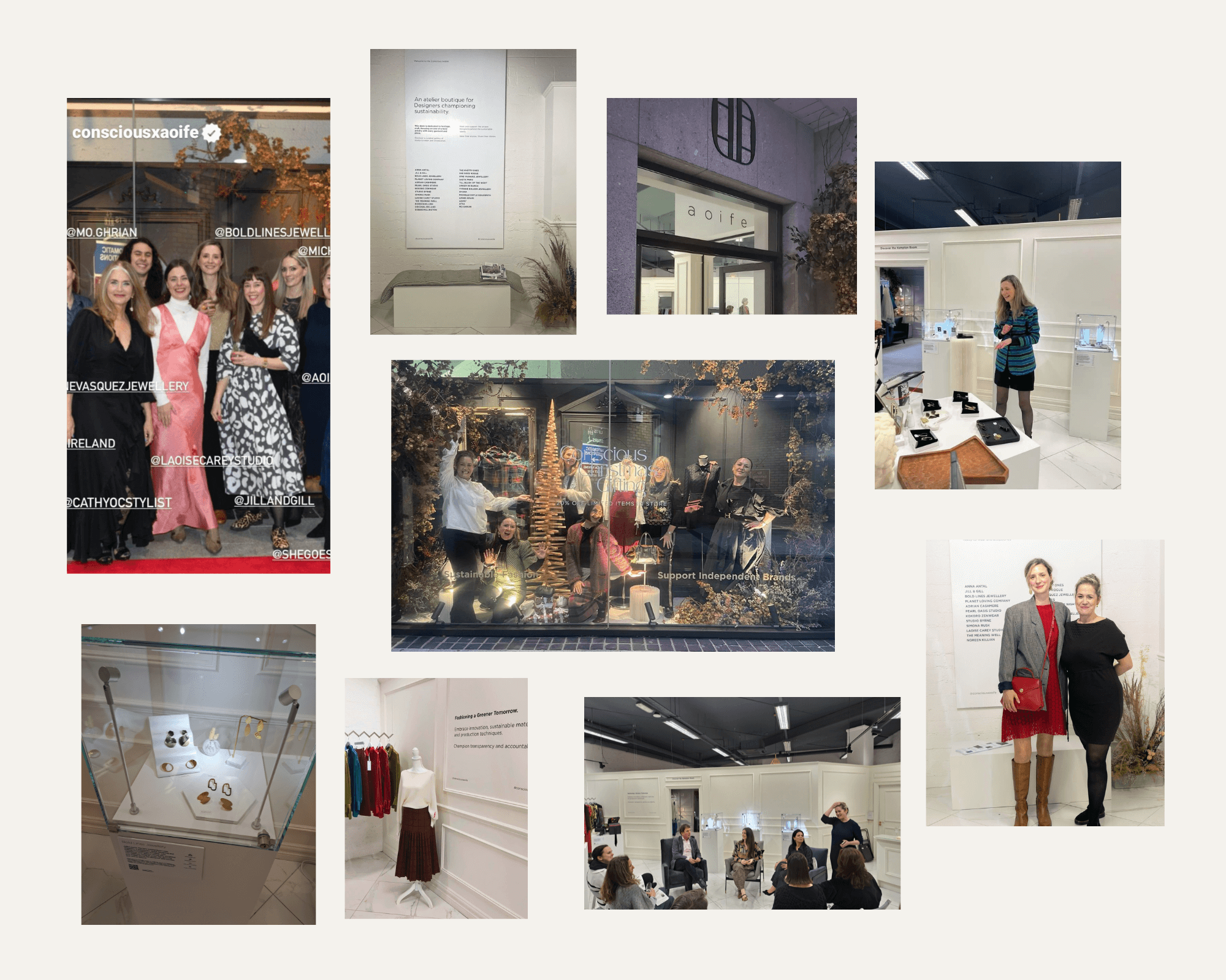 Photos of the events organised with the designers  at Conscious Atelier in Naas