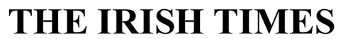 A photo of The Irish_Times_newspaper black and white logo