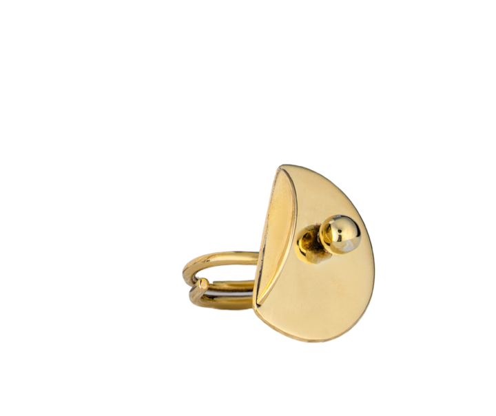 Andrée ring - Gold plated brass Geometrical Ring