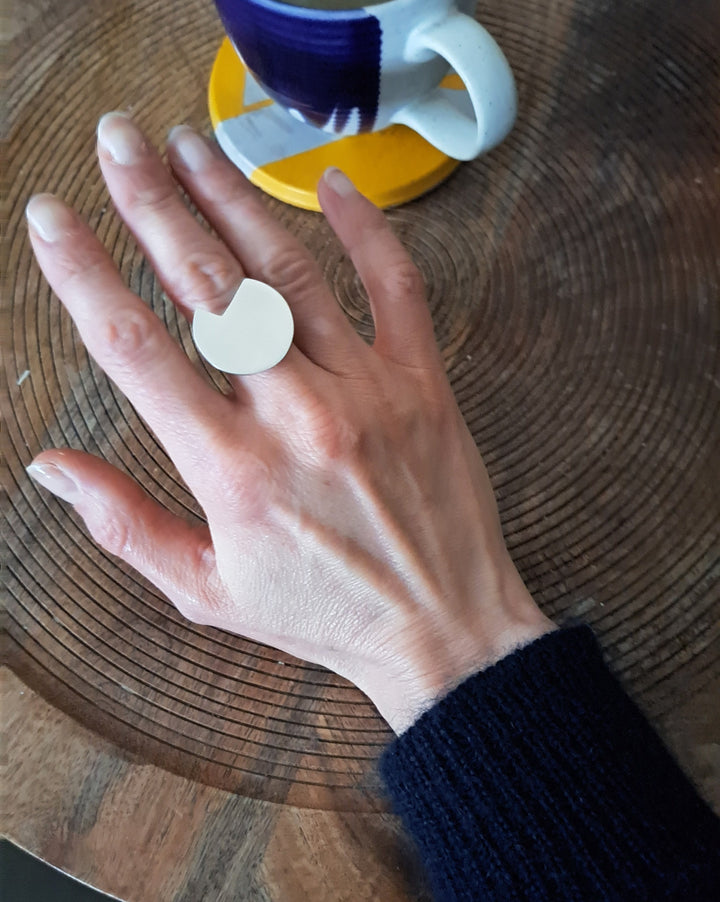 Balance Ring - Minimal Geometric Gold plated brass Ring